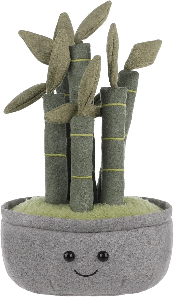 Apricot Lamb Potted Plant Plush Stuffed Animals for Kids, Soft Cute Plush Toys for Baby Girl and Boy, Fluffy Potted Plant Green