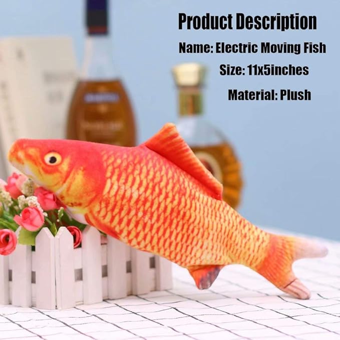 Electric Moving Fish Interactive Plush Toys