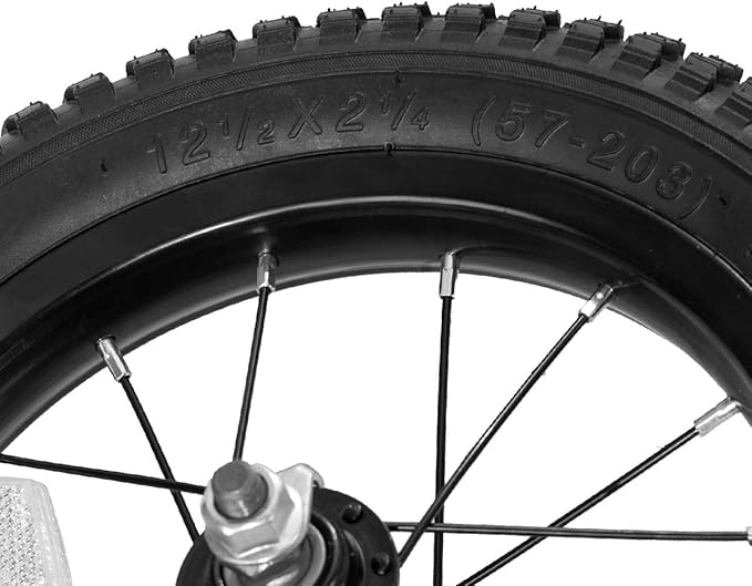 JOYSTAR 12 14 16 18 20 Inch Kids Bike Front Wheels Replacement Bicycle Wheels with 12-20 Inch Solid Air Rubber Tire & Inner Tube Don't Fit Huffy Bike Black & White