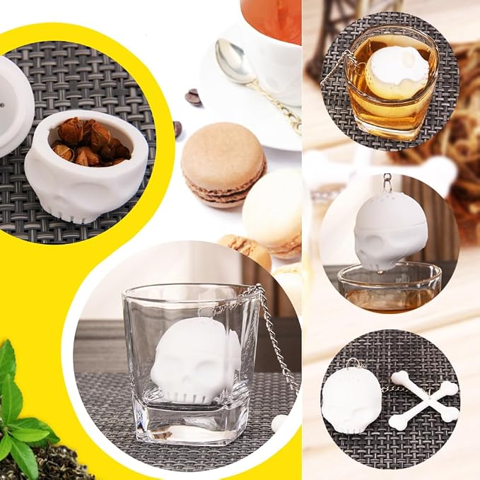 2 Pcs Horror Style Silicone Tea Infuser, Loose Tea Leaf Steeper | Creative Tea Steeper, Gifts For Women And Tea Enthusiasts, Tea Gift Set, Make Every Infusion Fu