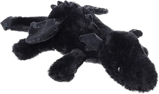 Apricot Lamb Lying Dragon Plush Stuffed Animals for Kids, Soft Cute Dinosaur Plushies Toys for Baby Girl and Boy, Fluffy Lying Dragon Black