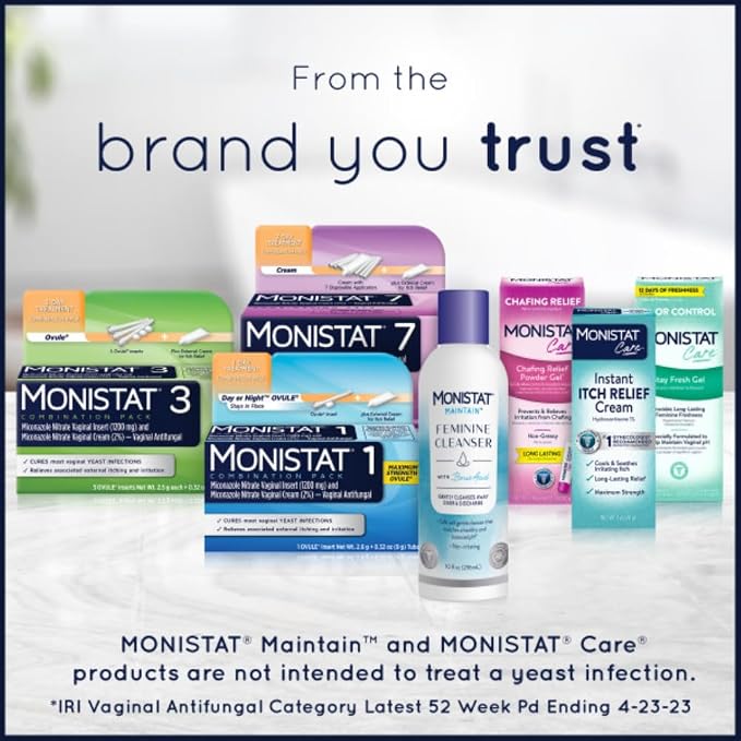 Monistat Instant Itch Relief Cream for Women, Maximum Strength Feminine Itch Care, 1 oz (Pack of 6)