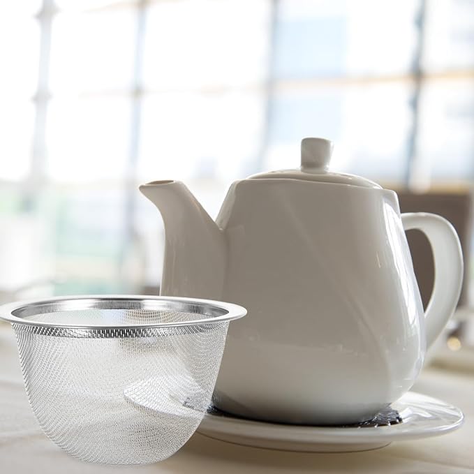 YARNOW 8 Pcs Stainless Steel Tea Infuser Basket, Suitable for 2.5-Inch Teapots, Teapot Mesh Strainer Insert for Loose Leaf Tea and Coffee Brewing