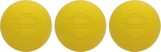 Velocity Lacrosse Balls - 1, 2, 3, 6, 12, 18, 24, 36, 60 and 120 Packs - for Practice, Official NFHS and College Approved Size