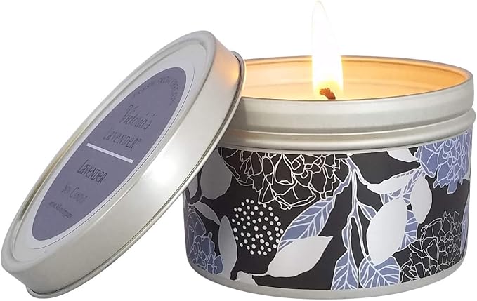 Lavender Luxury Scented Candles 8 Oz - Scented Candles for Home and Relaxation with Essential Oil, Ideal Soy Wax Aromatherapy, Made in the USA, Aesthetic & Romantic by Victoria's Lavender