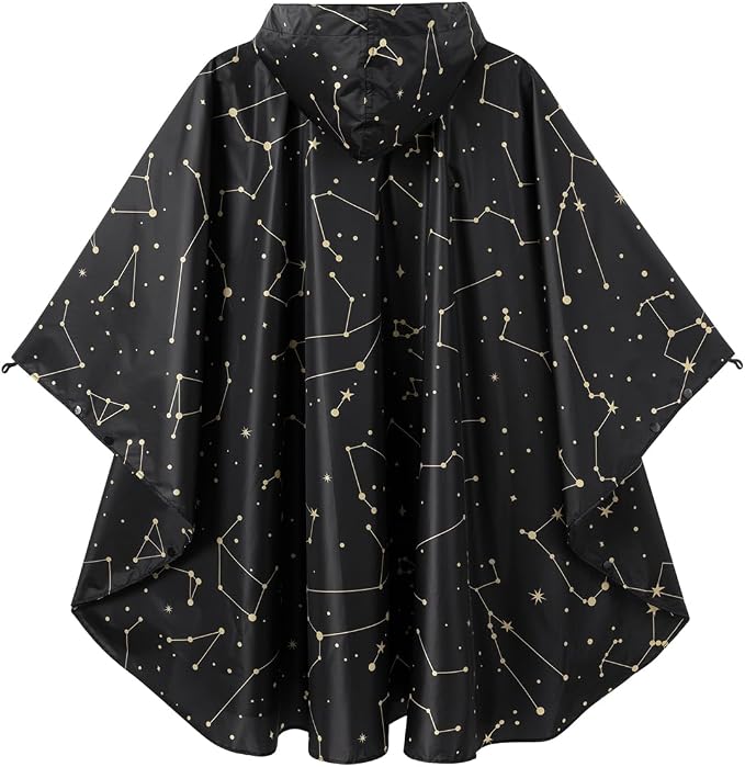 Fashion Hooded Rain Poncho Waterproof Raincoat Jacket with pocket for Women/Men/Adult