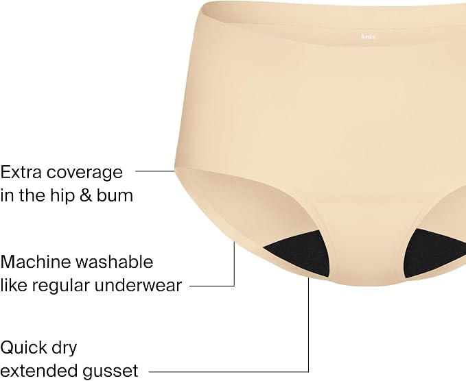 KNIX Women Leakproof Period Underwear Boyshort – Heavy Flow Protection, Absorbs 4–7 Super Tampons