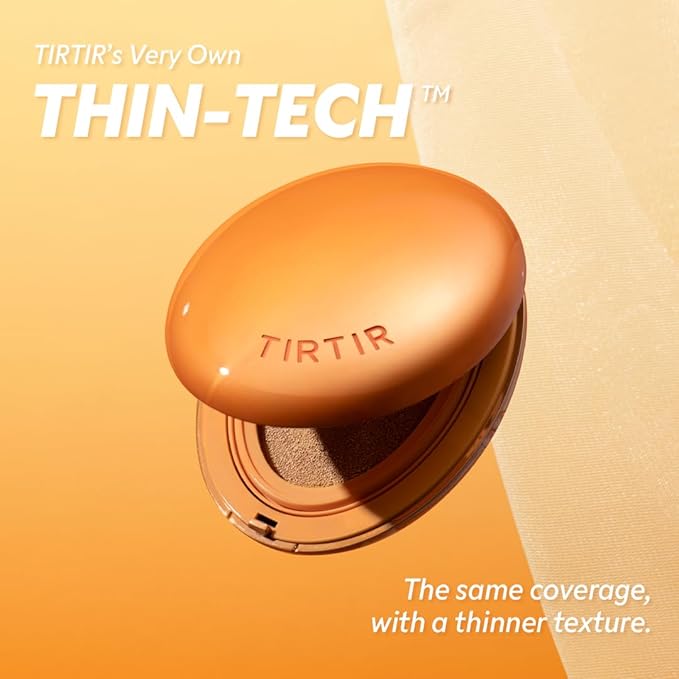 [*Mini Size*] TIRTIR Mask Fit Ai Filter Cushion Foundation | AI-Like Semi-Matte Finish - Up to 72-Hour Medium to Full Coverage Korean BB Cushion Make up Beauty, #10C Shell, 0.15 Fl Oz