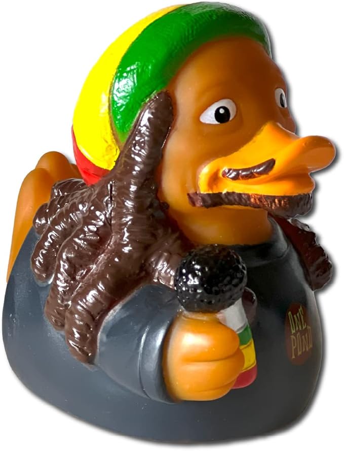 CelebriDucks - One Pond Rasta - Floating Rubber Ducks - Collectible Bath Toy Gift for Kids & Adults of All Ages