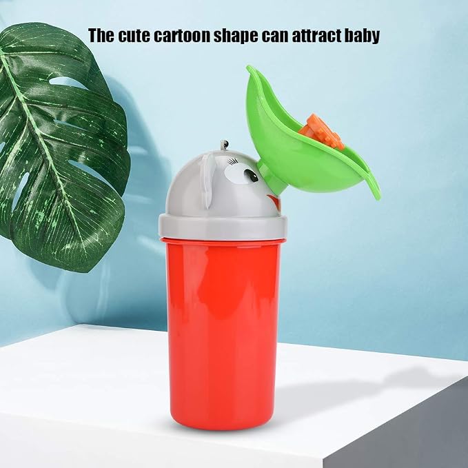 Portable Potty Urinal, Leakproof Reusable Emergency Pee Cup with Strap and Silicone Seal for Travel Camping Baby Kids Princess Style ABS Yellow 18.5 x 8.5 x 8.5cm 1 Pack