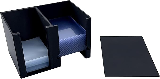 EnderToys CardCare Lite with Dust Cover (Black) - Toploader Dispenser - Penny Sleeve Holder