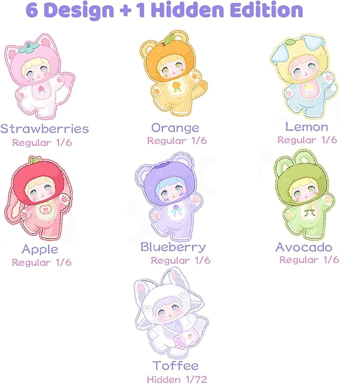 Nommi V3 Interesting Fruits Series Plush Blind Box 1PC (1 of 7 Possible Styles) Cute Figures Collectible Toys Birthday Gifts