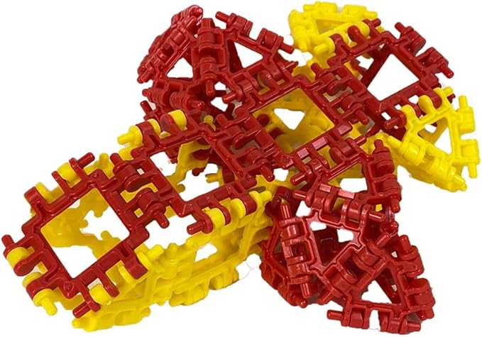 That Hinge Toy 82 Piece Yellow + Purple Set, Animal + More STEM Construction Toy Building Set
