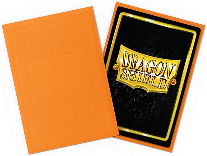 Dragon Shield | Japanese Size Card Matte Sleeves | 60 CT - Smooth & Tough Premium TCG Sleeves - Compatible with Yu-Gi-Oh, Naruto, Cardfight & Vanguard | Orange