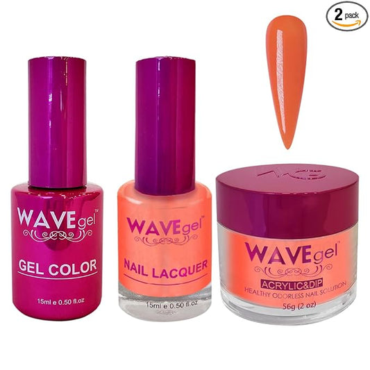 WAVEGEL Soak-Off Gel, Nail Lacquer & Acrylic/Dip Powder Matching Set - Princess Collection - #96 Kamal