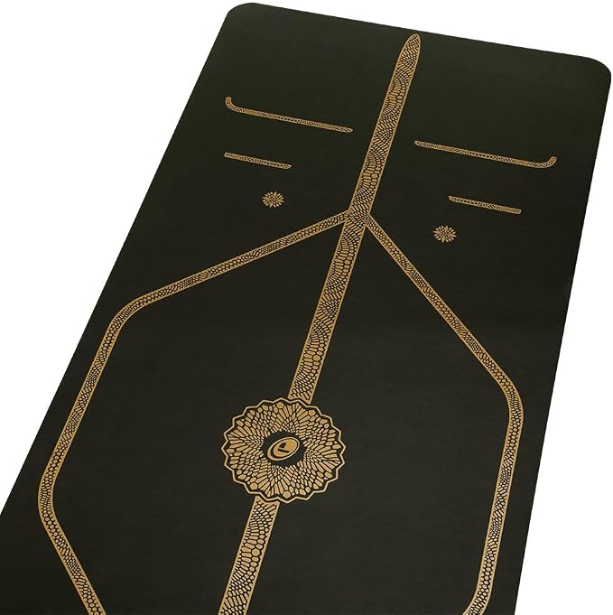 Liforme Travel Yoga mat – Patented Alignment System, Warrior-Like Grip, Non-Slip, Eco-Friendly, Ultra-Lightweight and Sweat Resistant, Made with Natural Rubber