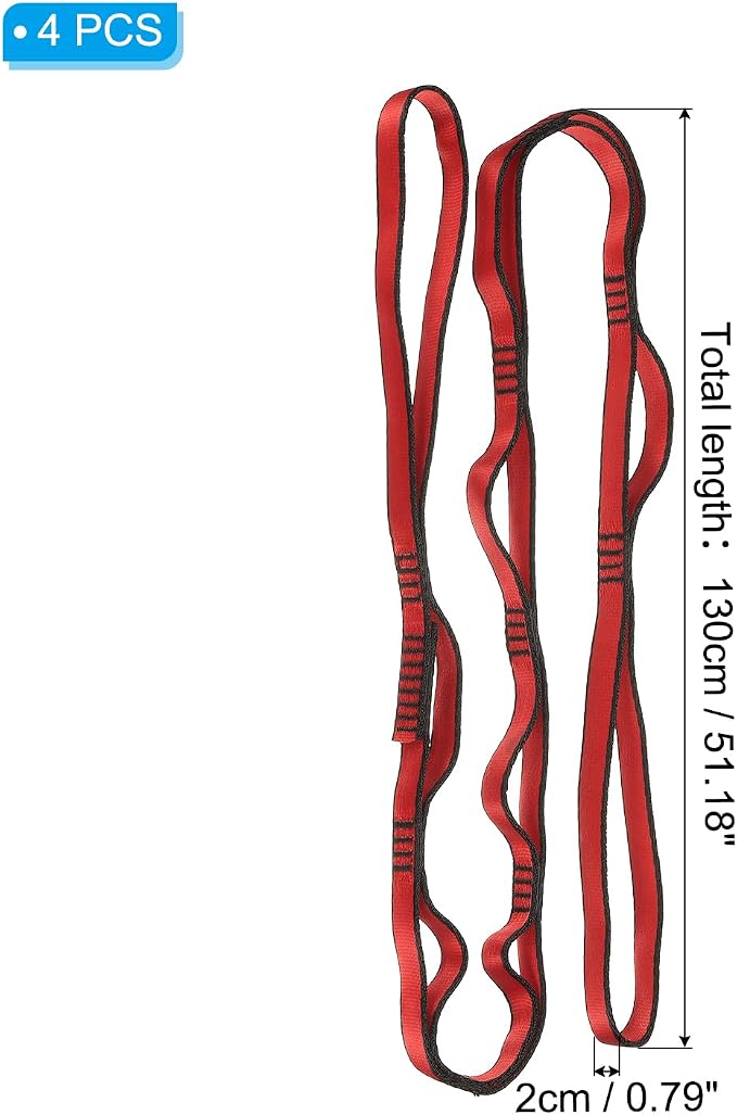 PATIKIL Daisy Chain Straps, Strong Climbing Strap Adjustable Nylon Chain Sling with Loops for Aerial Yoga Hammock Swing