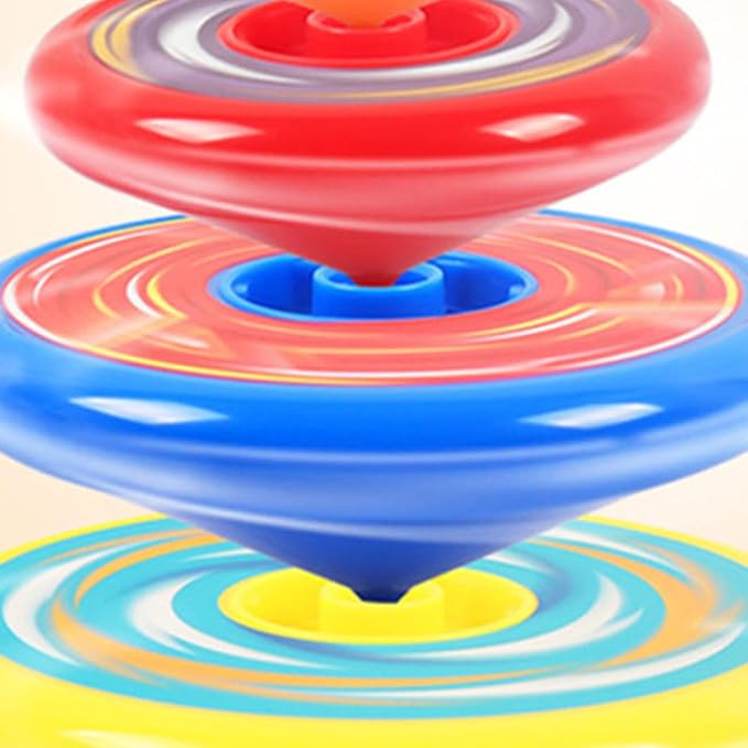 Toddmomy 1 Set Stackable Spinning Tops, Spinning Tops for Kids Educational and Interactive Learning's Stack Toys