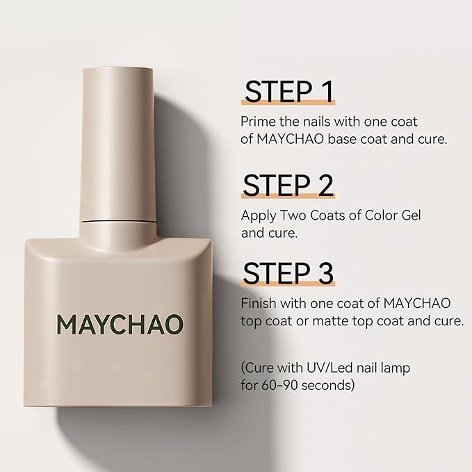 MAYCHAO 15ML Red Gel Nail Polish 1Pc Ruby Red Gel Polish Soak Off UV LED Nail Polish Nail Art Starter Manicure Salon DIY at Home, 0.5 OZ