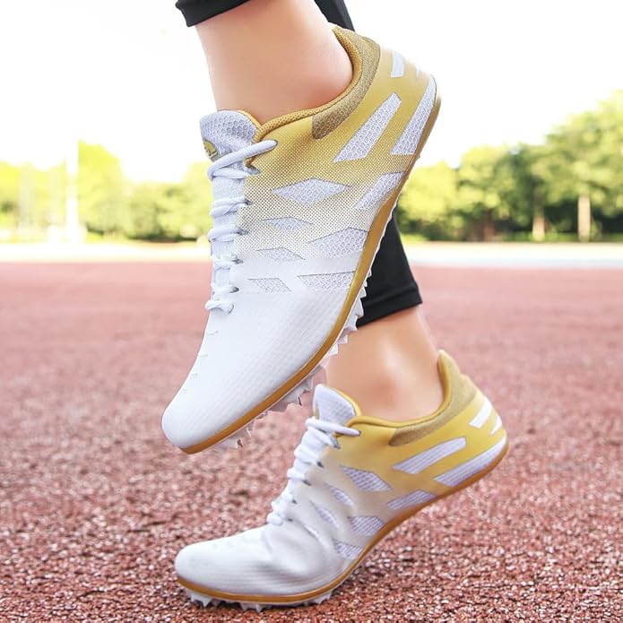 Men Women Kids Track and Field Shoes Professional 8 Spikes Running Racing Sneakers Breathable Lightweight Sprinting Shoes