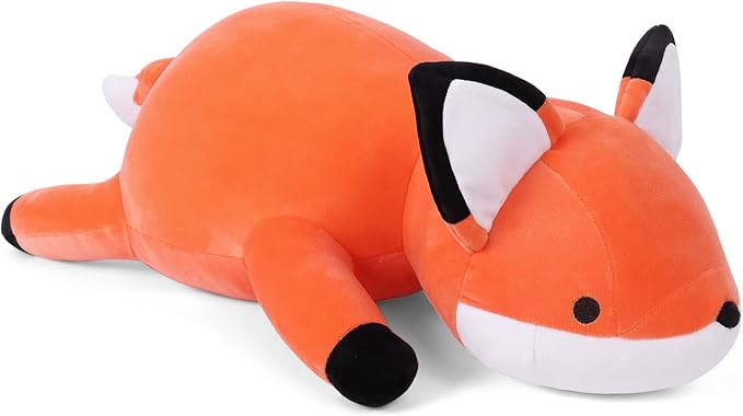 4.2lbs Fox Weighted Stuffed Animals 24in, Weighted Stuffed Animals, Giant Fox Throw Pillow Soft Plushie Doll Toy Gifts for Adults Kids