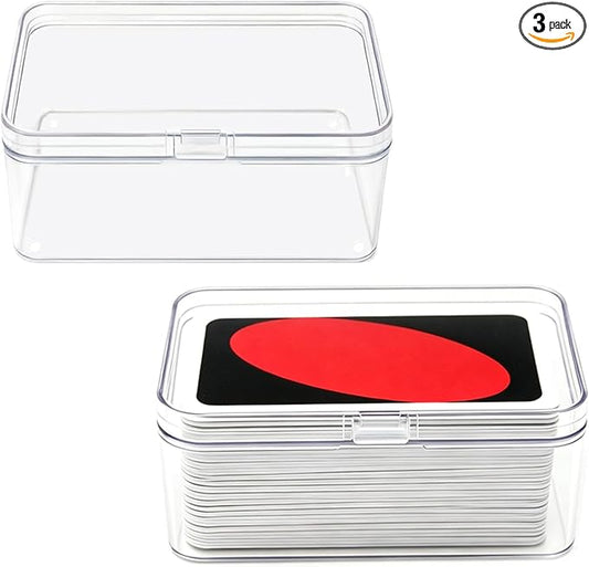 3PCS Card Case for UNO Card, Plastic Playing Card Case, Card Holder Box, Plastic Card Storage Box(NO Cards)