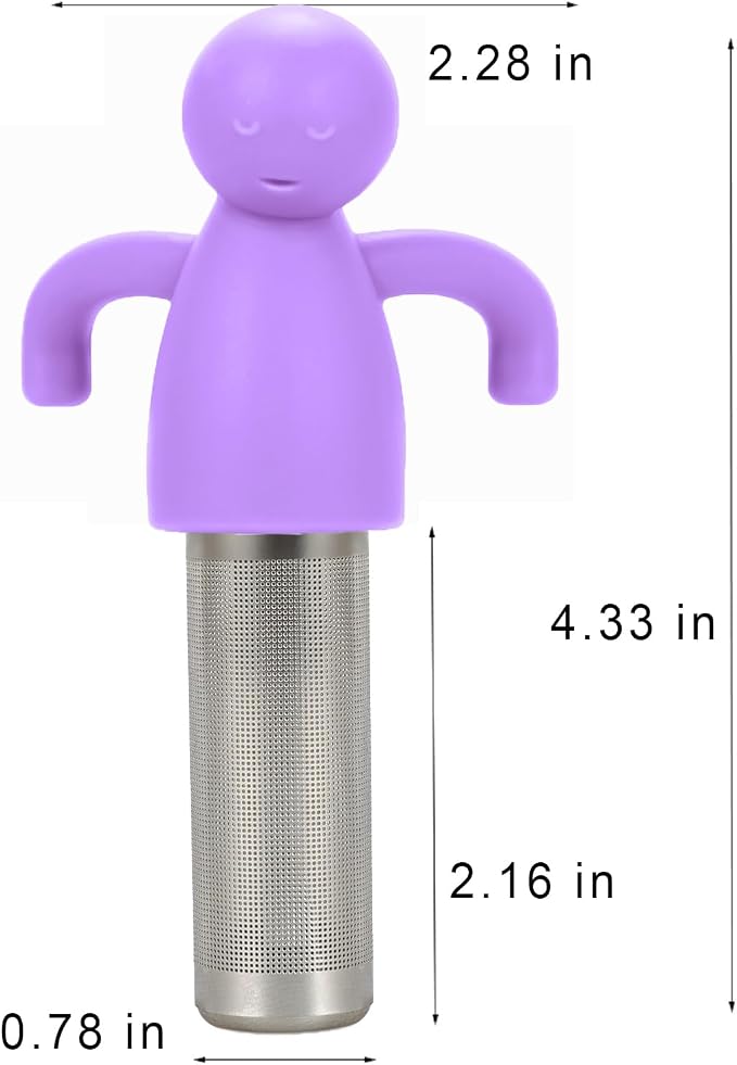 Leden Loose Leaf Tea Steeper Cute Tea Infuser for Girl Kids Extra Fine Mesh Tea Ball Stainless Steel Tea Filter for Cup Mug Pot Purple