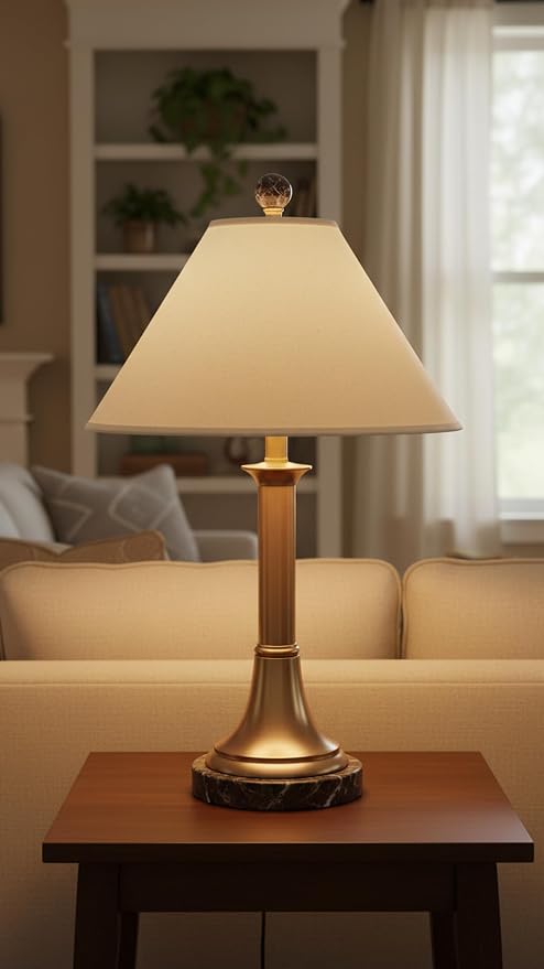 Aspen Creative 32204A Hardback Empire Spider Lamp Shade in Ivory, 6" Top x 19" Bottom x 12" Slant Height