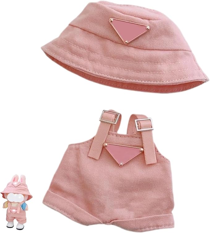 Trendy Clothes for bubu Dolls, bubu's Clothes, Clothing Sets for 5.9-6.7in Doll, Multiple Stylish Outfits for 15-17cm Dolls Accessories, Khaki&Pink