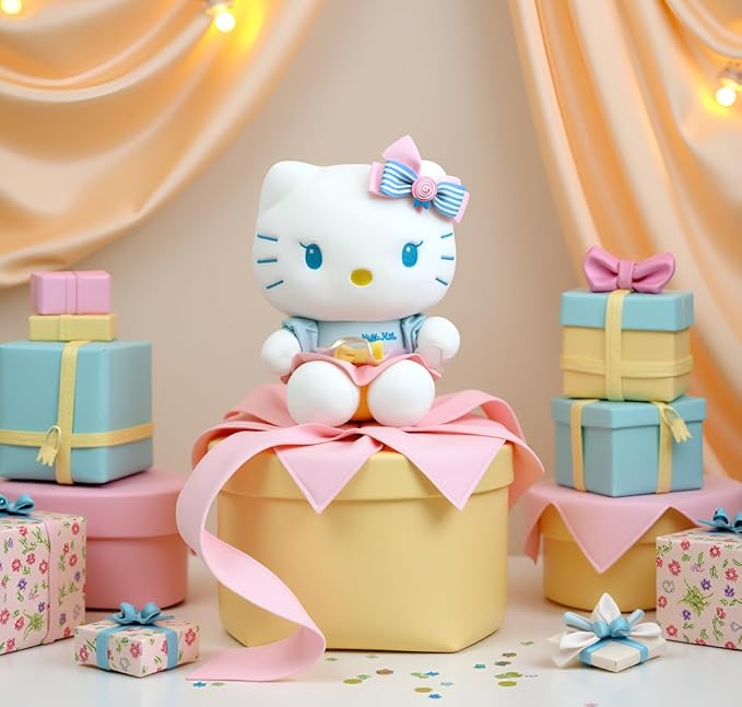 AlphaDesignLuxe Kitty Plush 10” Collectible Kitty Plushie Cute Stuffed Animal Toy Adorable Kawaii Doll (Girly)