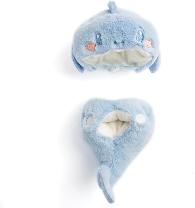 Plush Doll Clothes for Labubu - Cute Animal 17cm Doll Clothing, Premium Doll Accessories Clothes for Collectors or Display - Kawaii Shark Costume (No Dolls)