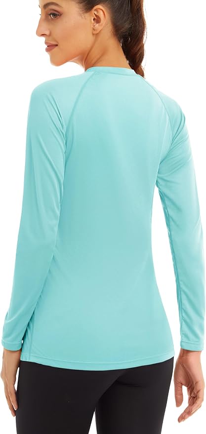 MAGCOMSEN Women's Long Sleeve Shirts UPF 50+ Sun Protection Shirts for Hiking Fishing Workout Rash Guard
