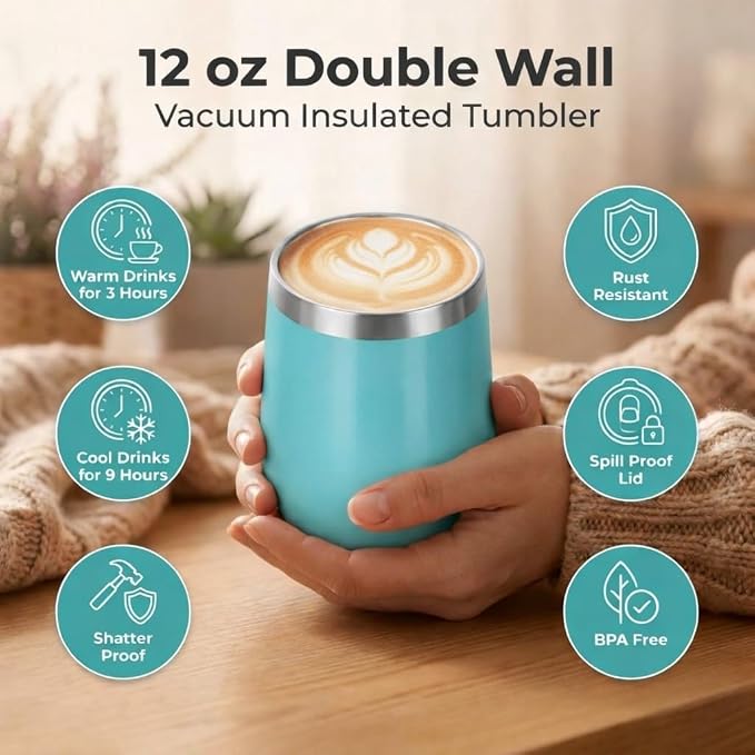 Modern Elegance Tea Tumbler Gift Set for Women, Teal