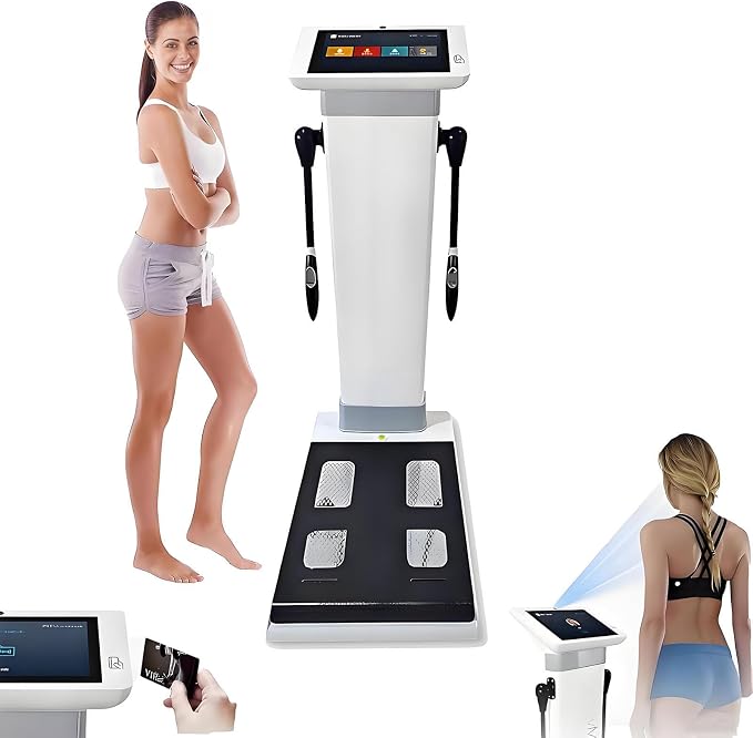 10.1 inch HD Touch Bioimpedance Analysis Machine, Smart Body Composition Health Assessment Body Scanner, Height Body Fat Analyzer, Support Multiple Users