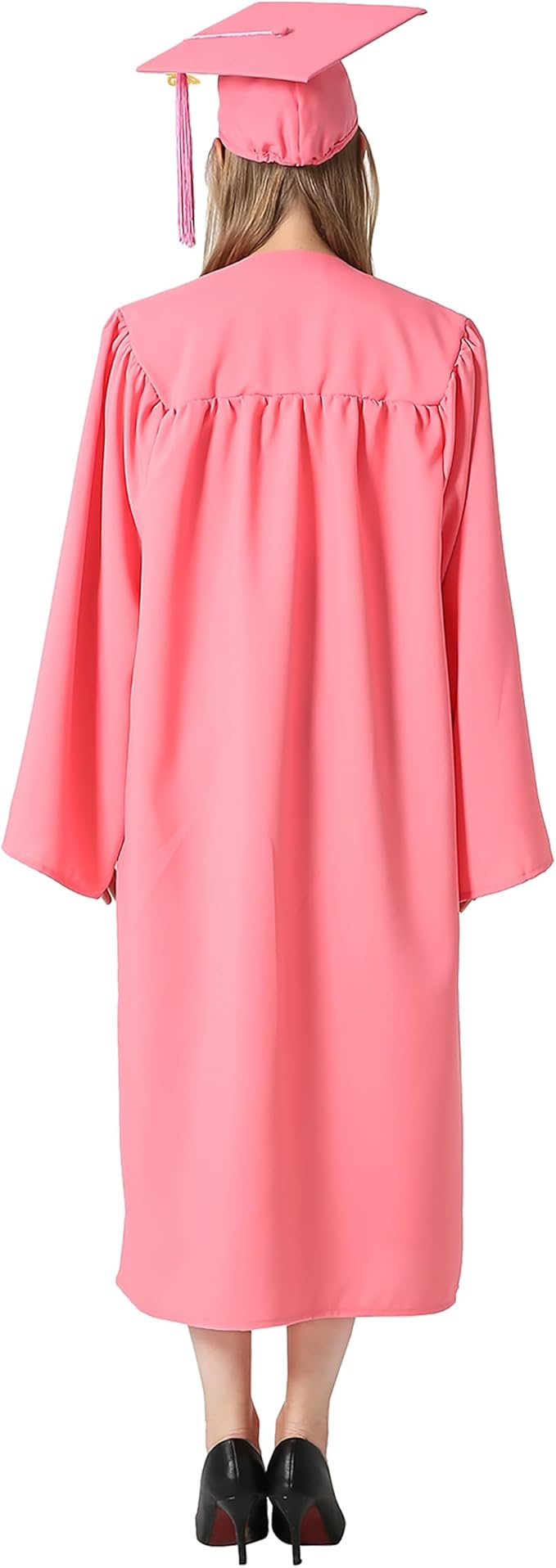 GraduationMall Matte Graduation Gown Cap Tassel Set 2025 for High School and Bachelor