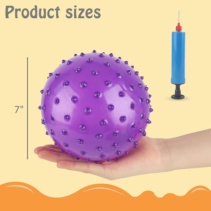 LOVEINUSA 6PCS Bouncy Balls, 7 Inch Sensory Balls for Babies Toddlers, Indoor Outdoor Sports Activities