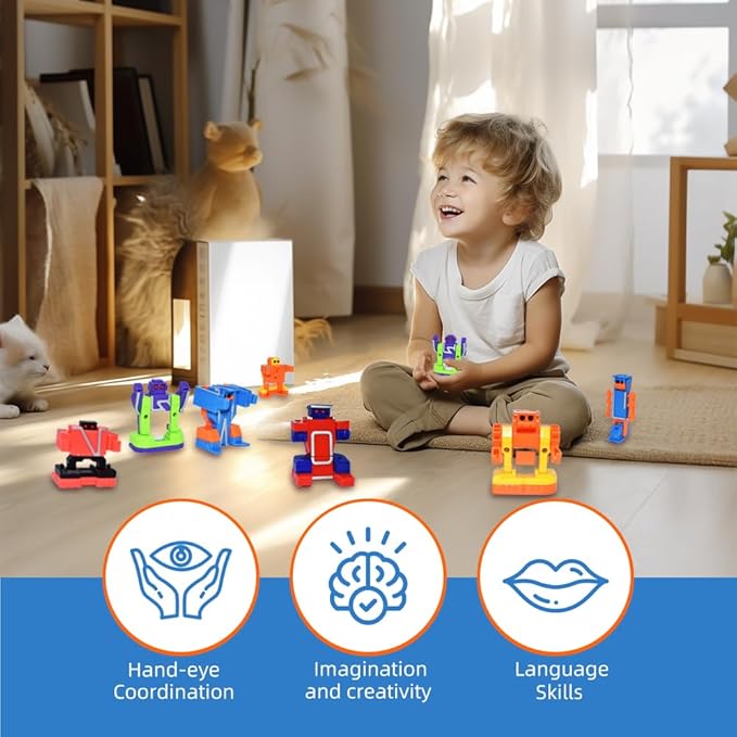 Alphabet Robots for Kids ABC Learning Toys for Kids Ages 3-5 Alphabots Transforming Letter Toy Robot Alpha Bots Toddlers Education Toy Carnival Prizes