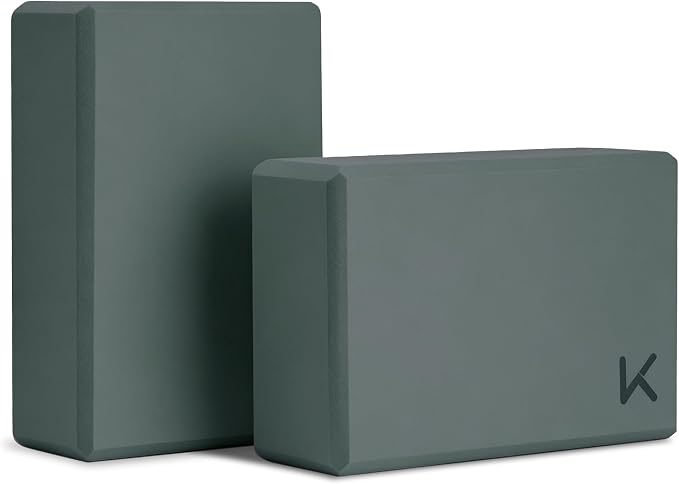 KEEP Yoga Block, High-Density EVA Foam 2 Pack Yoga Block with Non-Slip Textured Surface, Supportive, Lightweight - Ideal for Yoga