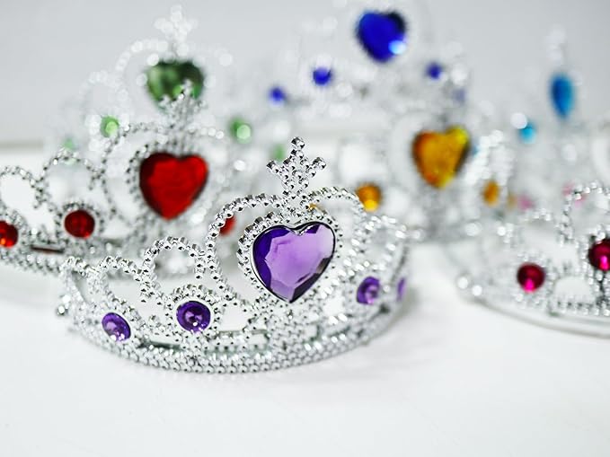 32 Pcs Tiaras Crown Set, Princess Dress Up Costume Party Accessories Costume Xmas Party Favor Plastic Crown for Girls Women Kids