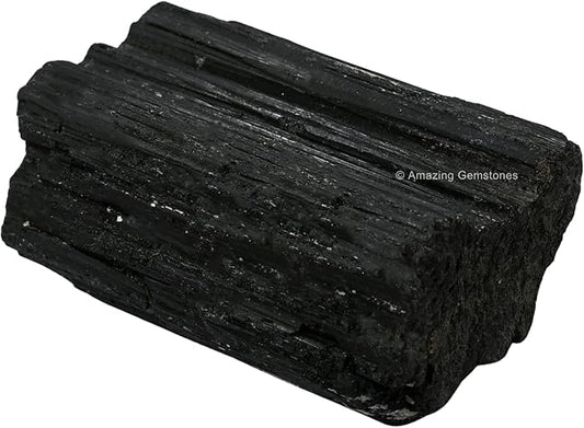 Amazing Gemstone Black Tourmaline Crystal - 1 Piece of 100-200 Grams Black Tourmaline Stone - Very High Grade Crystals Rough Raw for Protection, Good Vibes Turmalina Negra Piedra Originales