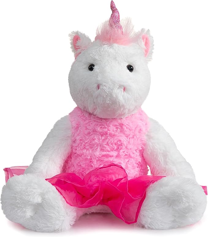 Ballerina Unicorn Stuffed Animal Cute Plush Unicorn in Tutu Skirt Birthday Dance Recital Gifts for Girls Kids 21’’White