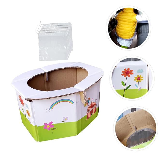 BESTonZON 1pc Portable Foldable Travel Potty Lightweight Travel Toilet for Boys and Girls Compact Design for -up for Outdoor and Home Use
