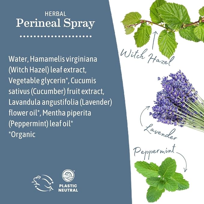 Earth Mama Postpartum Recovery Kit | Take Care Down There® with Organic Perineal Balm & Herbal Perineal Spray, 2-Piece Set