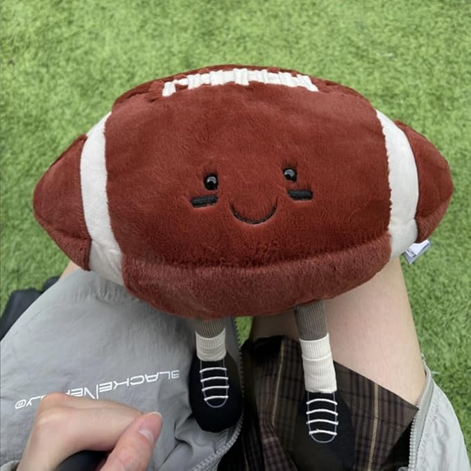 YUDONG 12 Inch Soft Plush Sports Football Pillow- Adorable Football Plush Toy, Fun Spherical Stuffed Animal, Cute Football Pillow Throw Pillow & Kids Gift (Baseball)