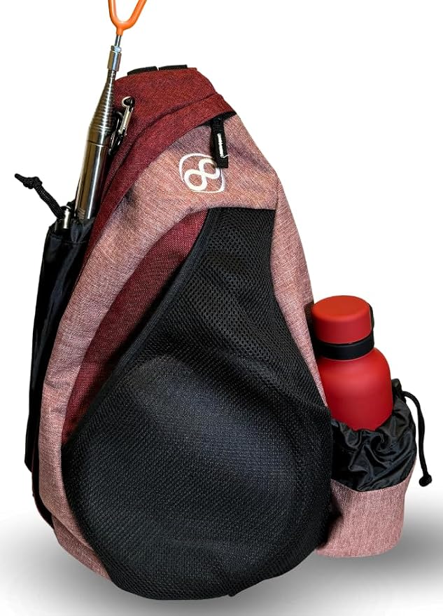 Tournament Slinger Bag | Carries 6-12 Disc Golf Discs | Includes Extra Pockets for Retriever and Mini