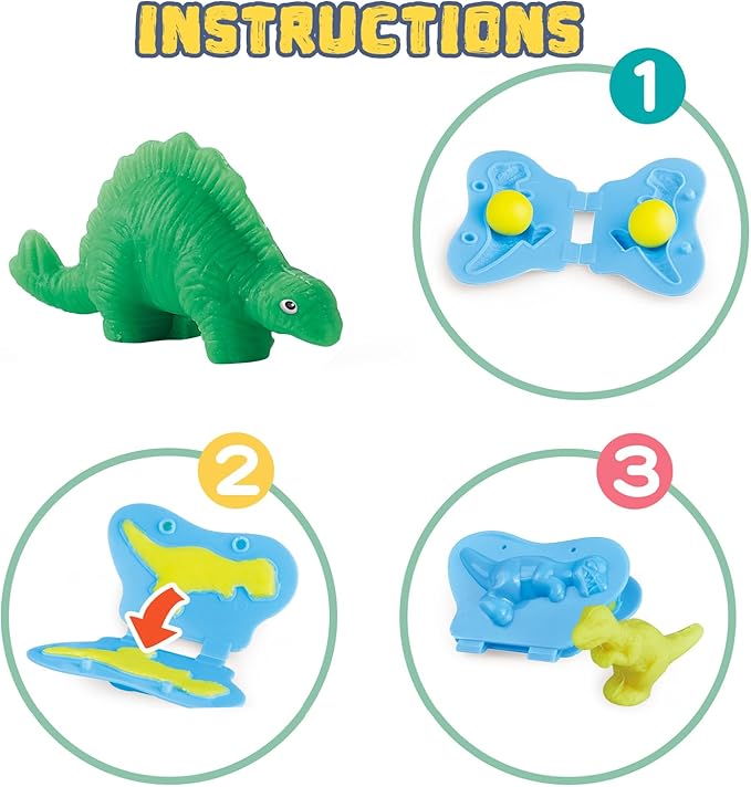 VConejo Color Dough Toys Dough Accessories Set Creations Tools for Kid 2-4-8 Years (Dinosaurs World)