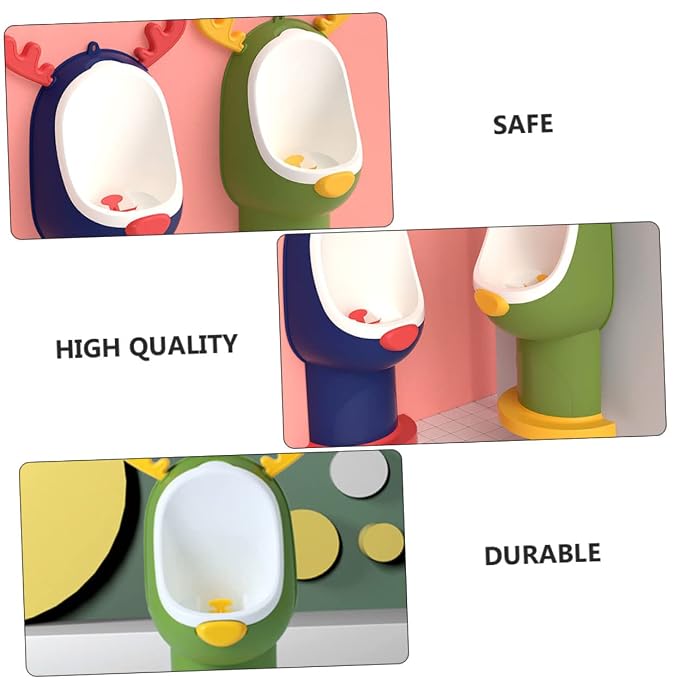TOYANDONA 1pc Cartoon Elk Urinal for Boys Fun Potty Training Tool for Toddlers Wall-Mounted Pee Trainer Height Settings Easy to Clean and Use