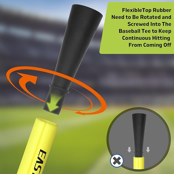 Eastgoing Baseball Tee for Kids, Adjustable 19"-32" Height Telescopic Molded Rubber Tee, Batting Tee,Youth Hitting Tee, Softball Tee for Any Age Player Baseball Practice