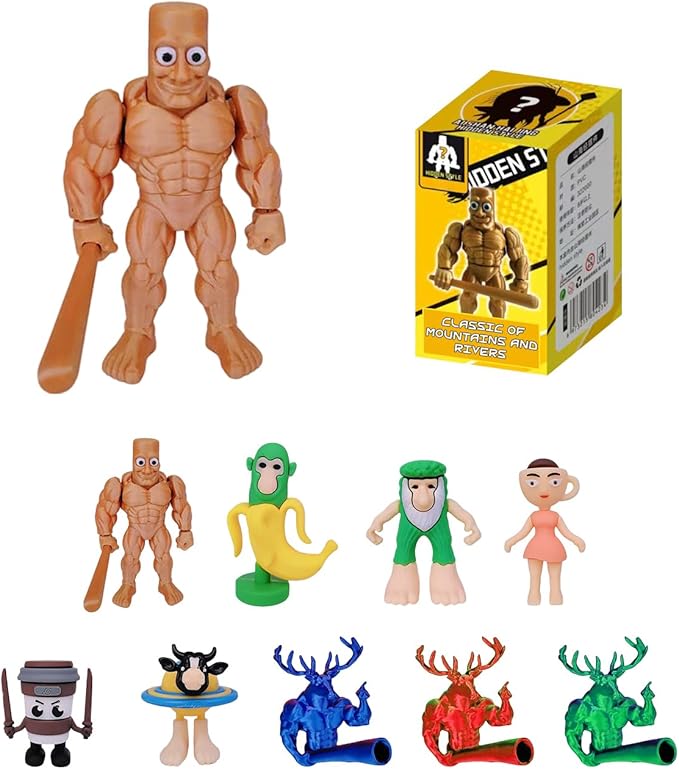 Italian Brainrot Series Blind Box Figures, Random Design Action Figures Collectible Toys Home Decorations, Single Box