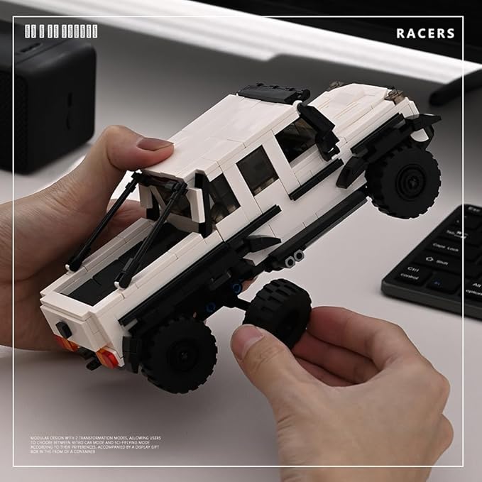 PB8811 1:32 G-630 Off-Road Vehicles Buliding Blocks Set, 581 Pieces MOC Racing Car Kit with Display Container, Clamping Blocks Car Gift for Adults